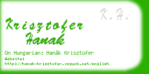 krisztofer hanak business card