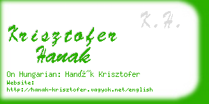 krisztofer hanak business card